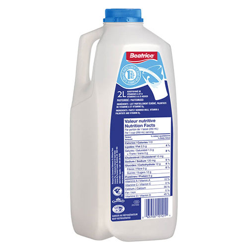 Lait Béatrice 1% plastique 2L