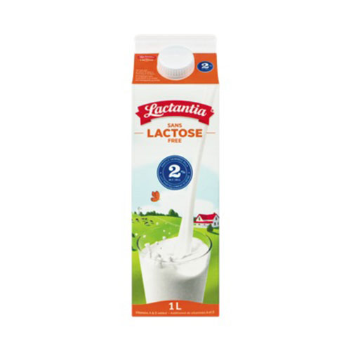 Lait sans lactose 2% 1L