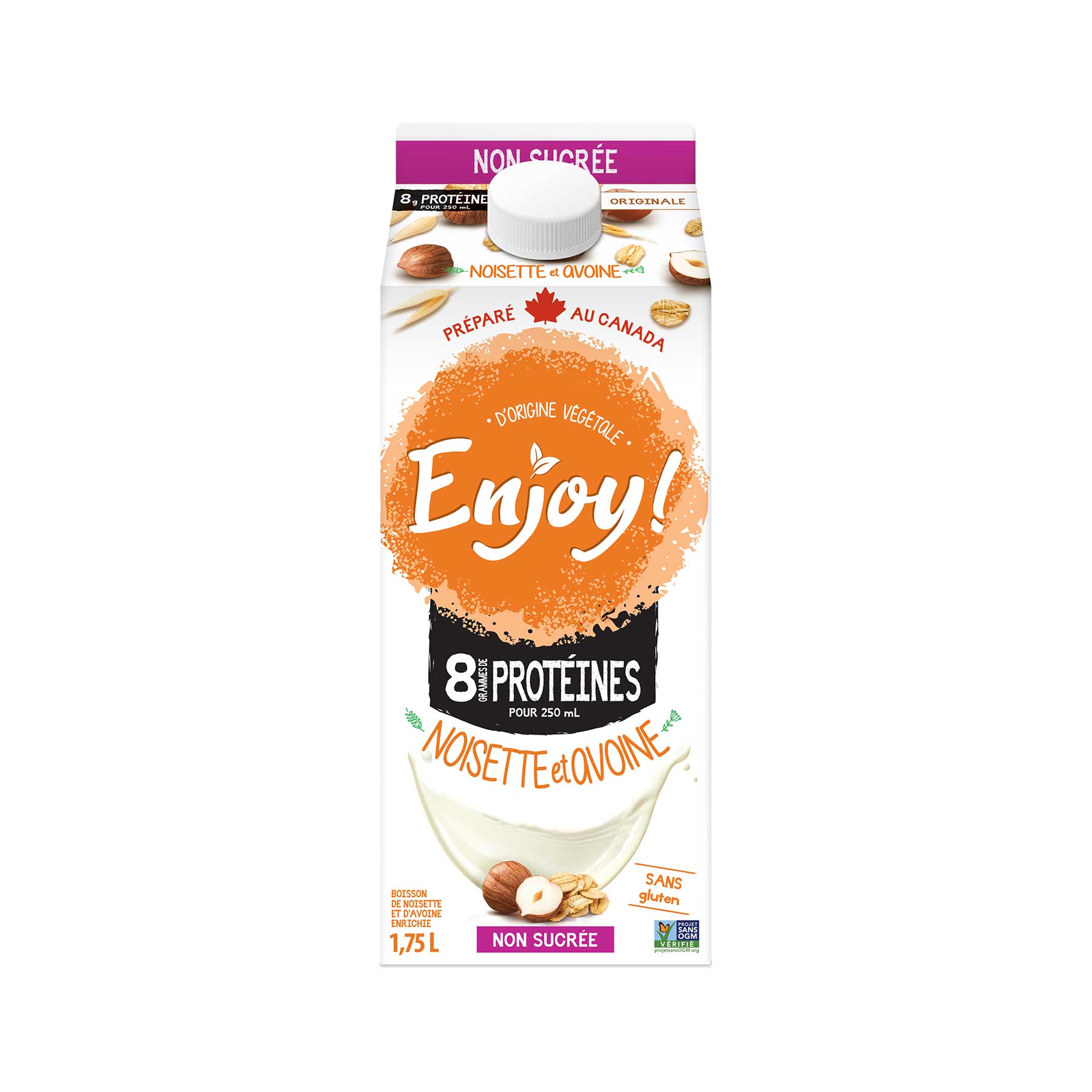 Breuvage de noisette-avoine Enjoy original non sucré 1.75L