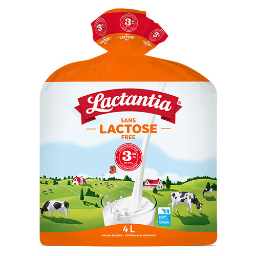 Lait sans lactose 3.25% 4L