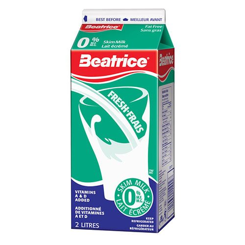 Lait Béatrice écrémé 2L