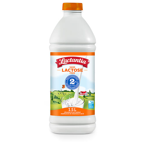 Lait sans lactose 2% plastique 1.5L