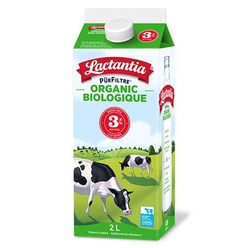 Lait biologique Lactantia 3.25% 2L