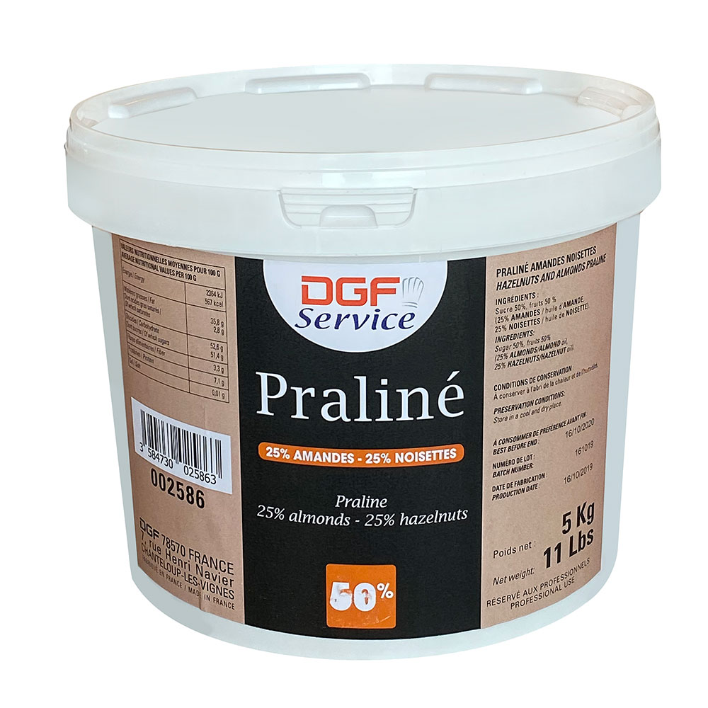 Praliné amande/noisette 25%   (DGF Service)    5kg