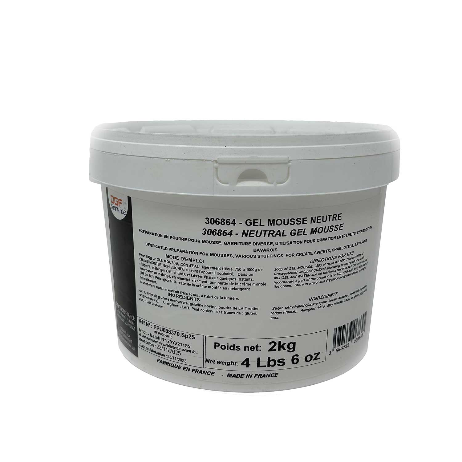 Gel mousse neutre 2kg