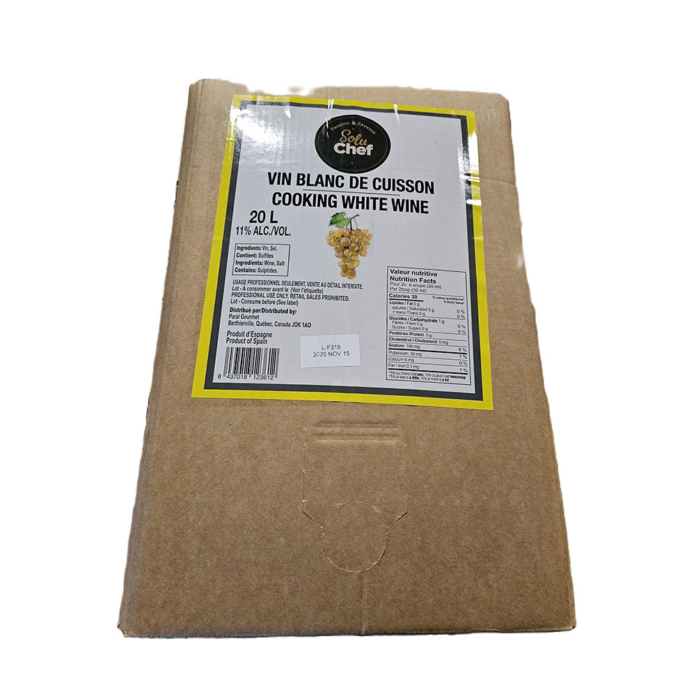 Vin de cuisson blanc sec 20L