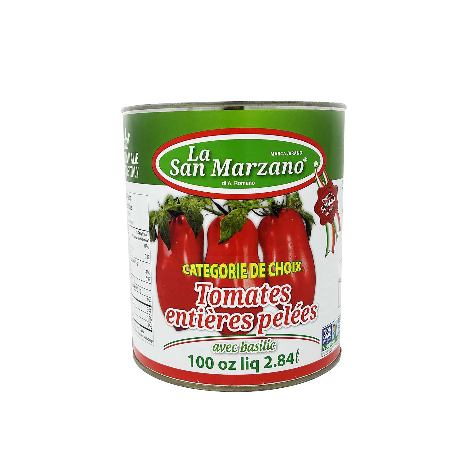 Tomates Italiennes entières San Marzano 2.84L