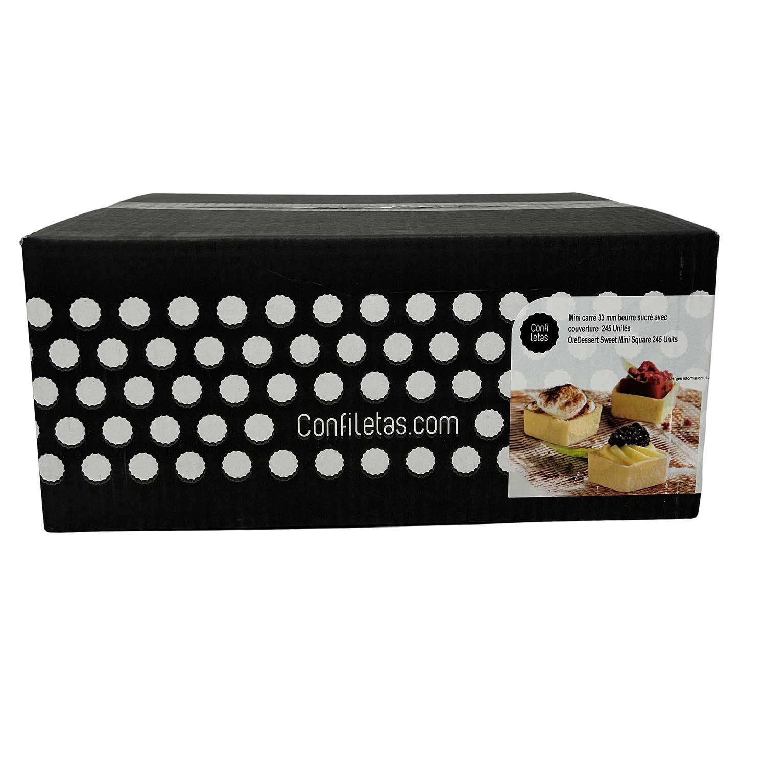 Mini tartelette carrée sucrée (33x33mm)  245un