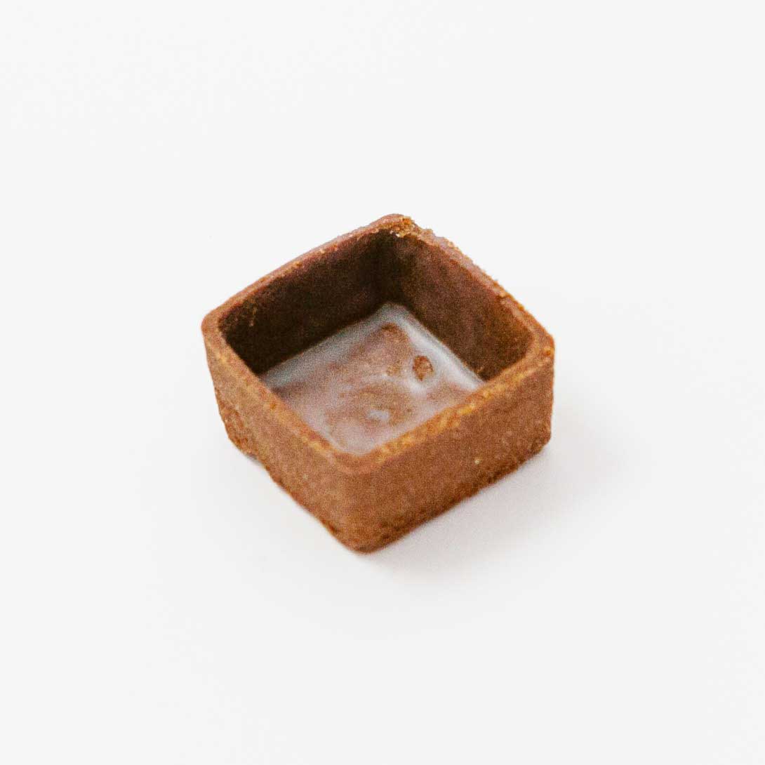 Mini tartelette carrée au cacao (33x33mm)  245un