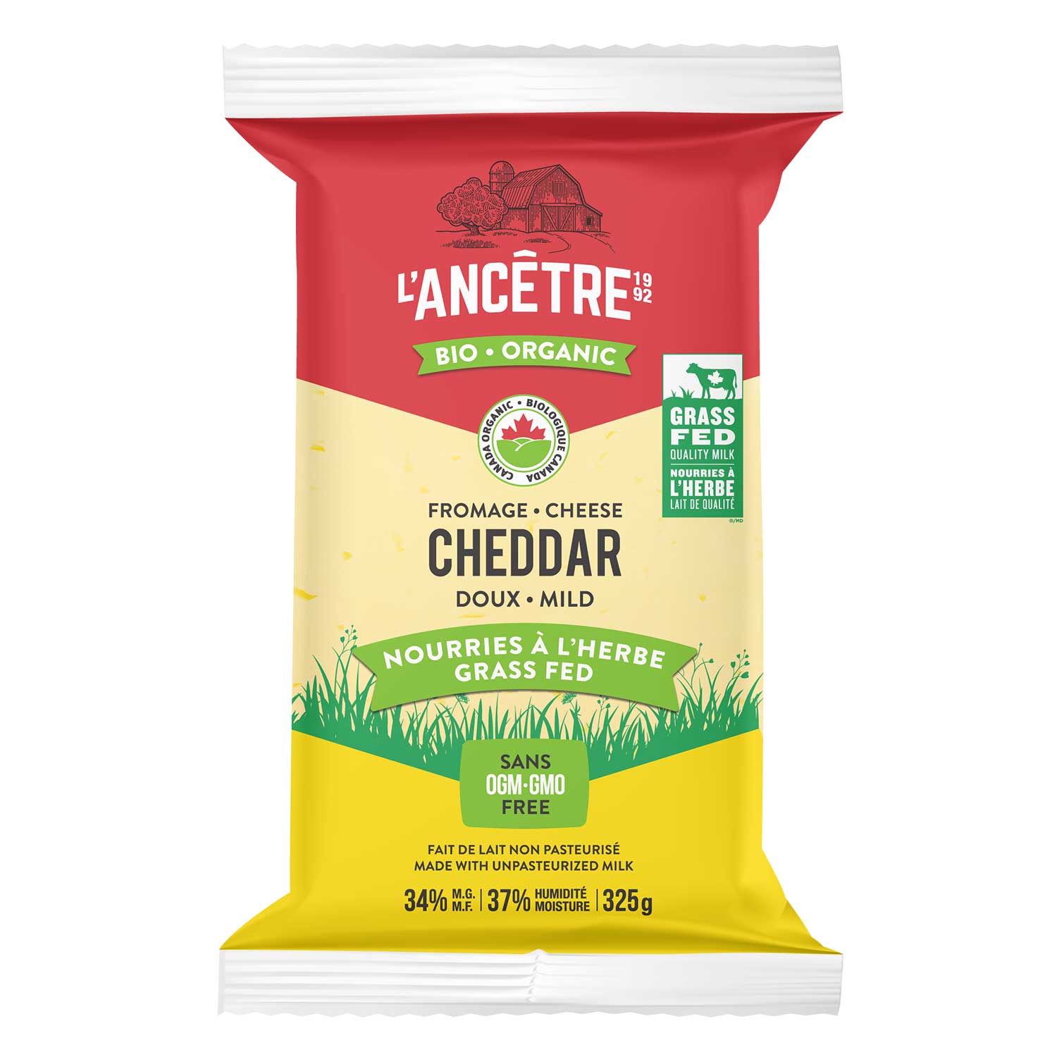 Cheddar doux bio l'Ancêtre 8x325g