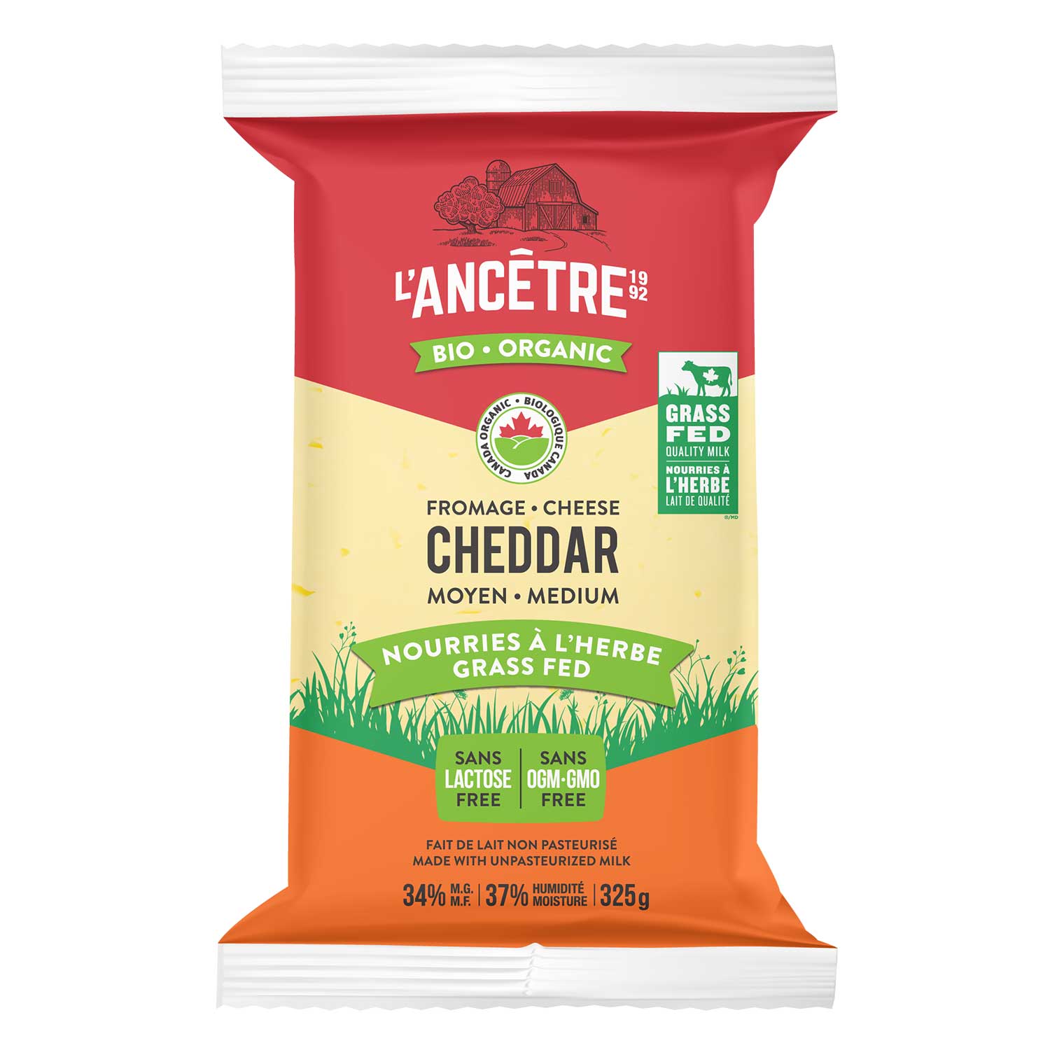 Cheddar moyen bio l'Ancêtre 8x325g
