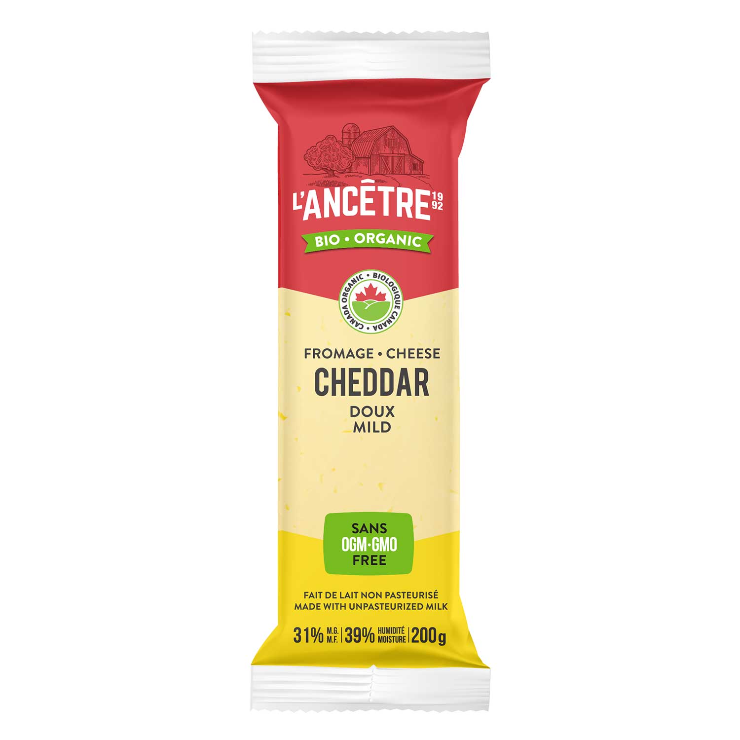Cheddar doux bio l'Ancêtre 8x200g