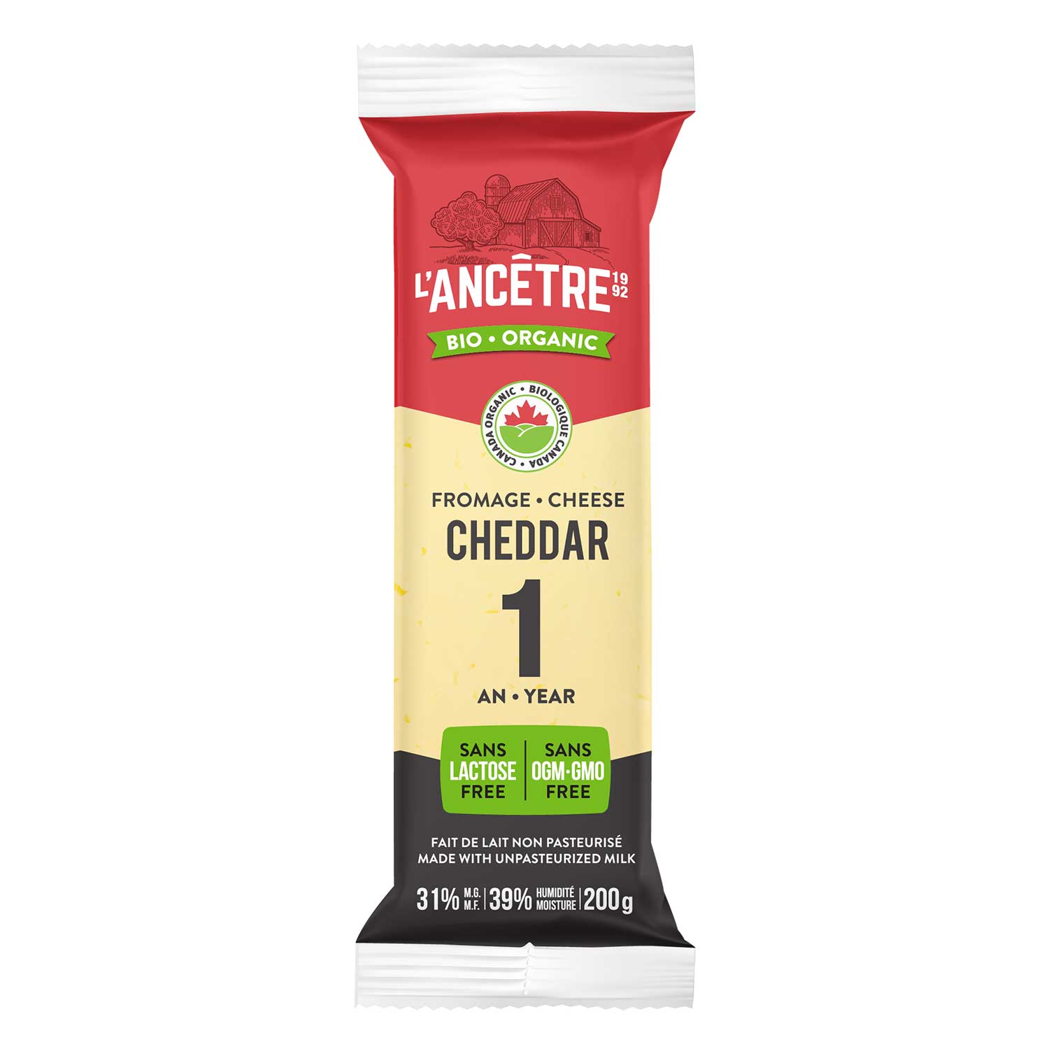 Cheddar 1 an bio l'Ancêtre 8x200g