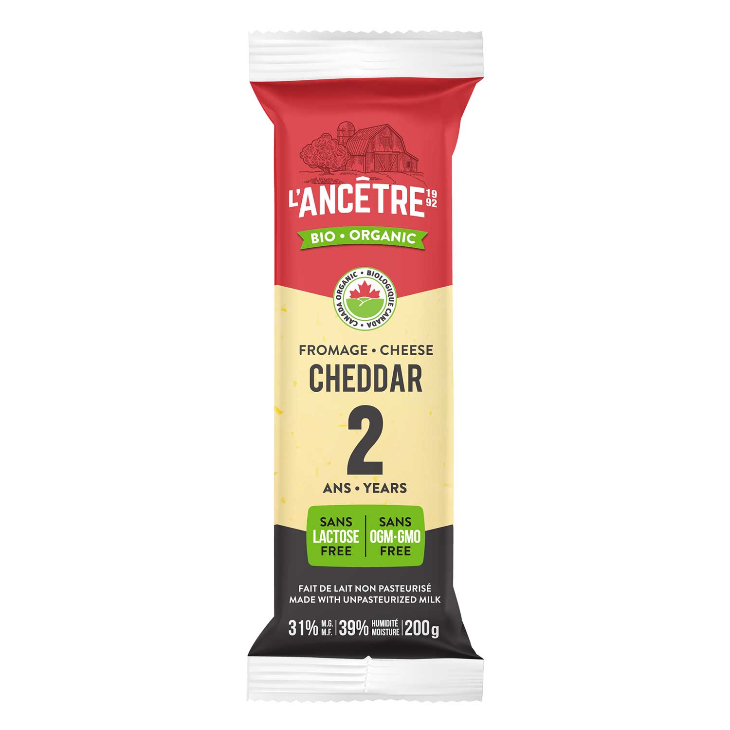 Cheddar 2 ans bio l'Ancêtre 8x200g