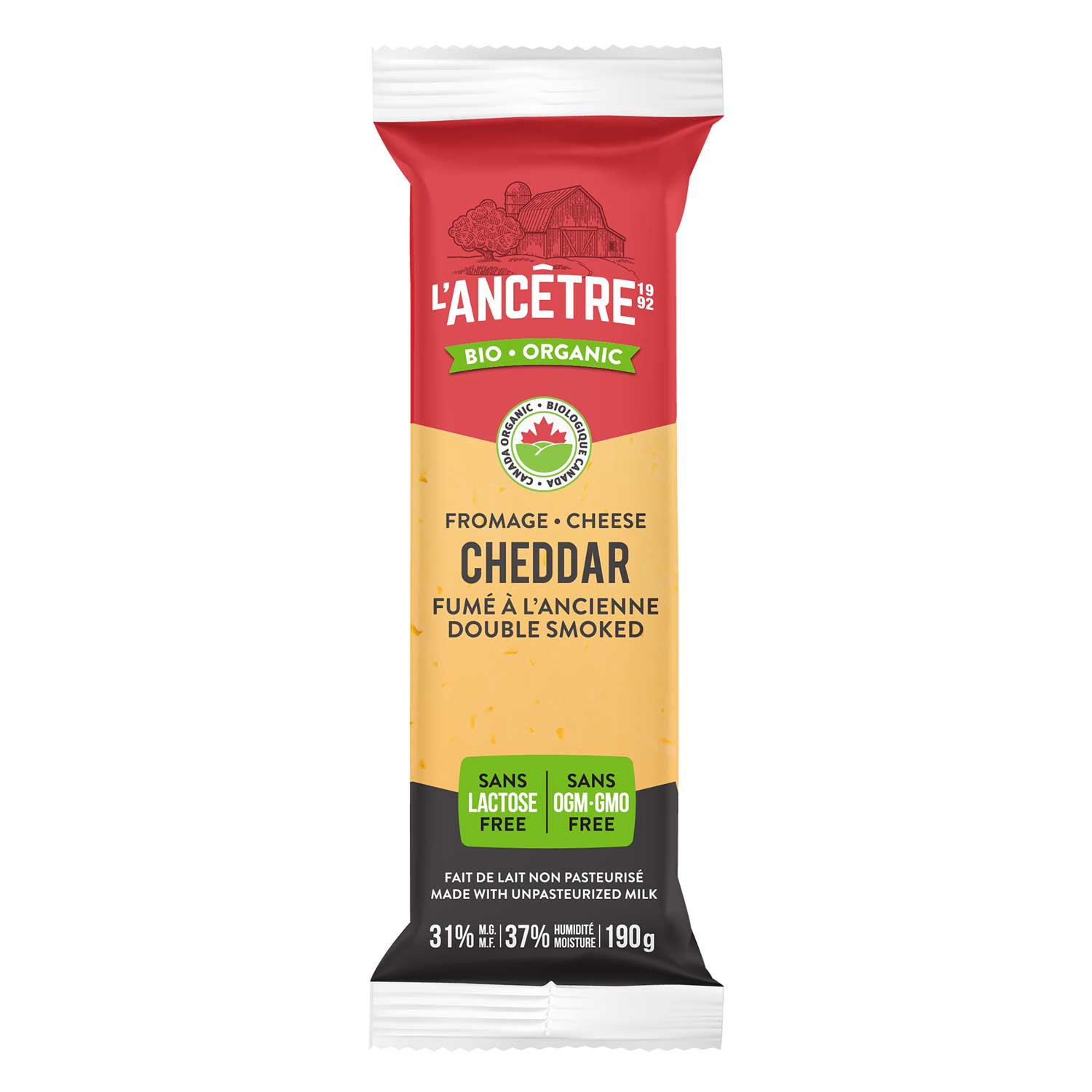 Cheddar fumé bio l'Ancêtre 8x190g