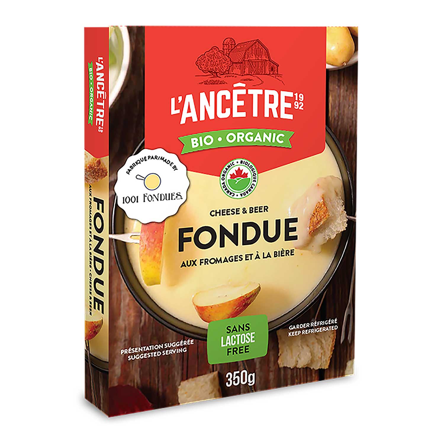 Fondue fromages et bière bio l'Ancêtre 8x350g