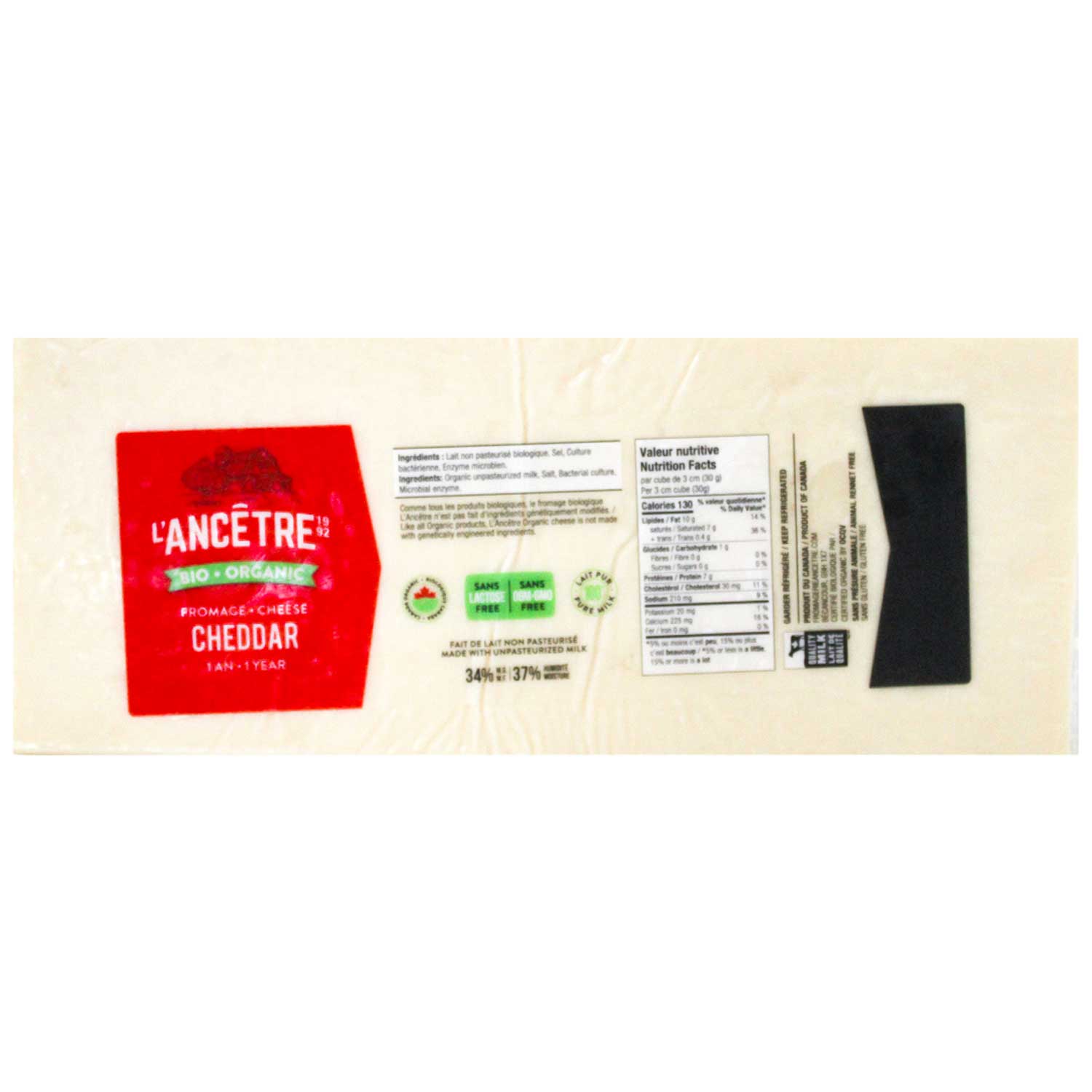 Cheddar 1 an bio l'Ancêtre 2kg (PV)