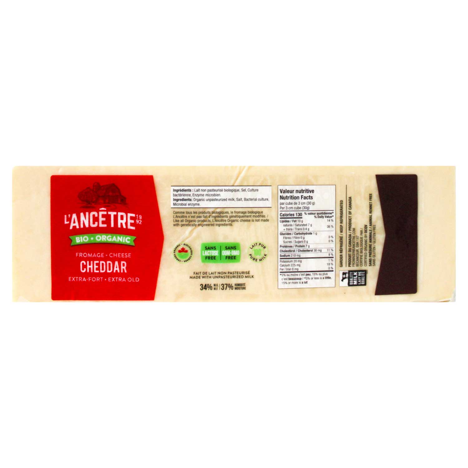 Cheddar extra-fort bio l'Ancêtre 1kg (PV)