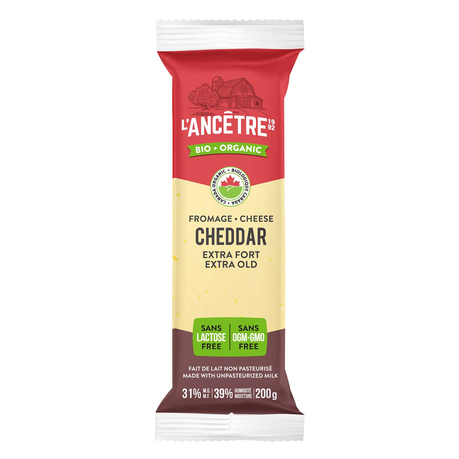 Cheddar extra-fort bio l'Ancêtre 8x200g