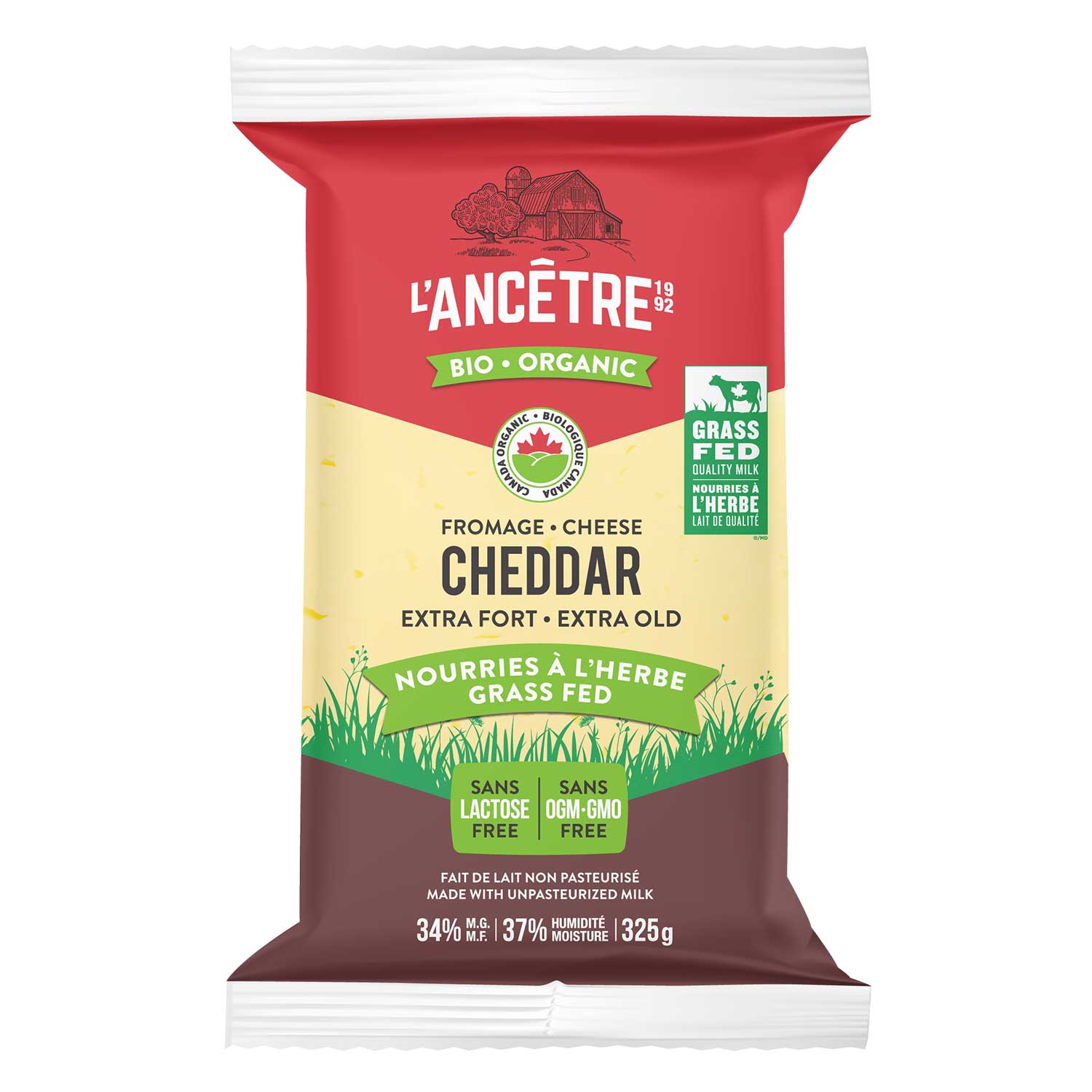 Cheddar extra-fort bio l'Ancêtre 8x325g