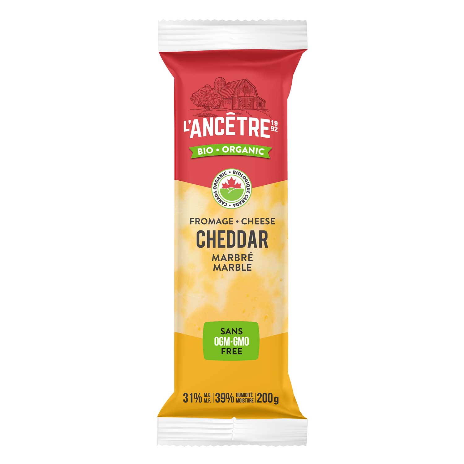 Cheddar marbré bio l'Ancêtre 8x200g