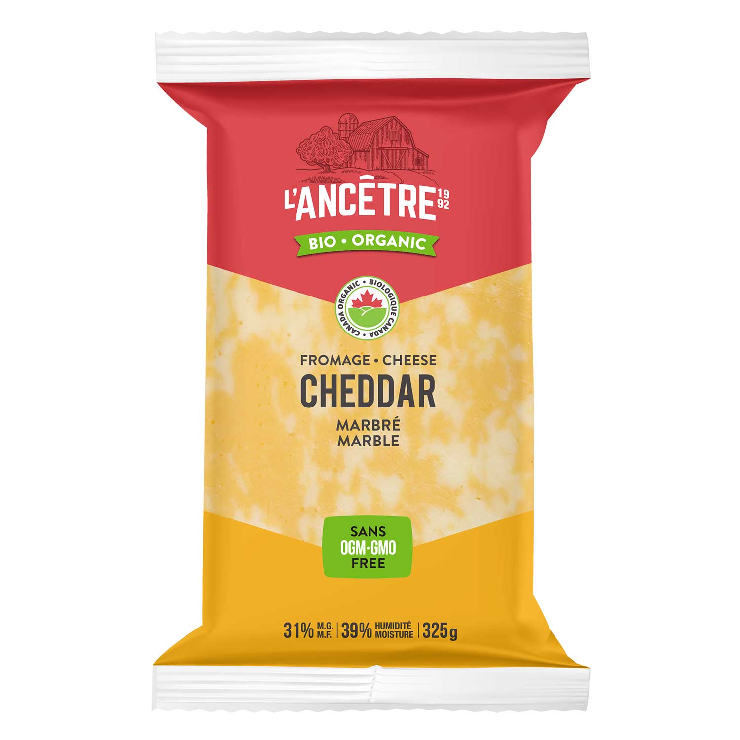Cheddar marbré bio l'Ancêtre 8x325g