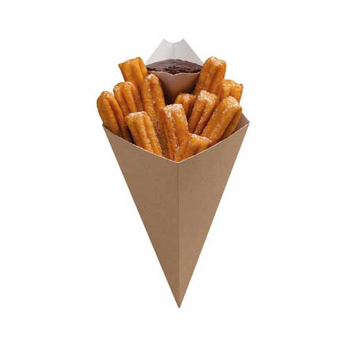 Contenant churros avec coin à trempage