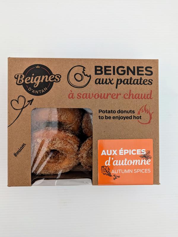 Beignes épices d'automne Délices d'Antan en boîte carton