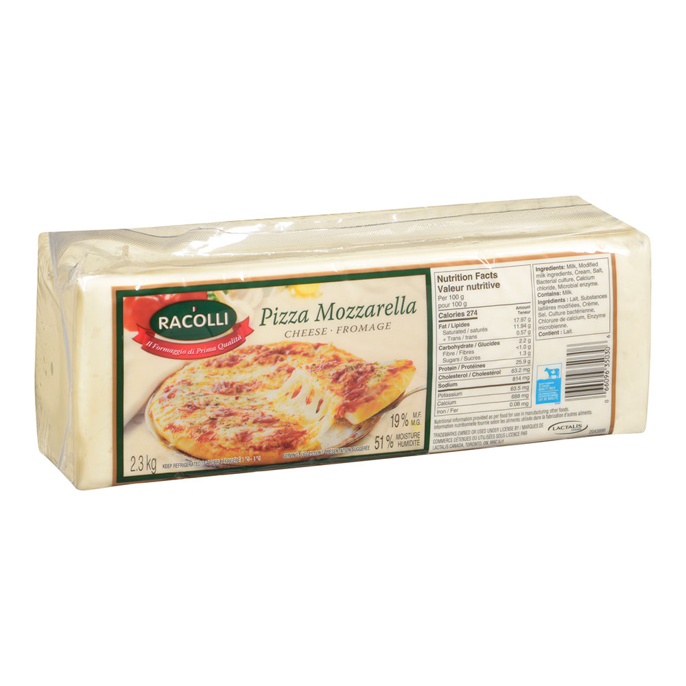 Mozzarella Racolli bloc 19% 2.3 kg