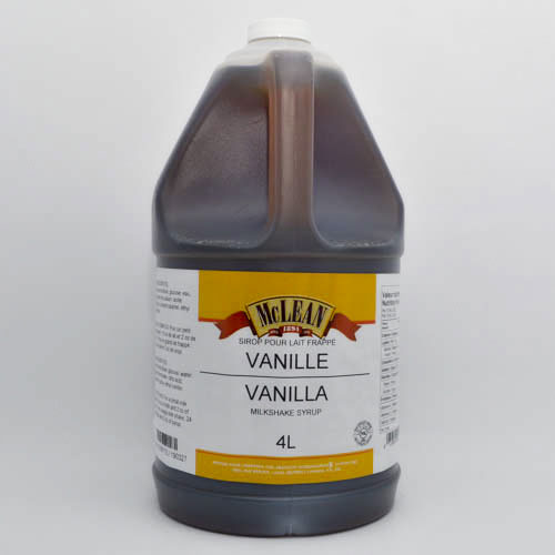Sirop pour lait frappé à la vanille