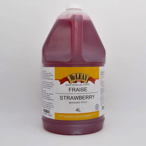 Sirop pour lait frappé à la fraise