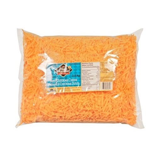 Cheddar Black Diamond râpé coloré 2.5 kg