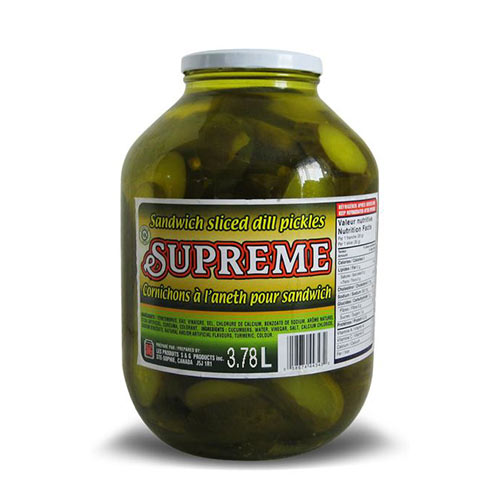 Cornichons à l'aneth tranchés long (2 x 3.78L)