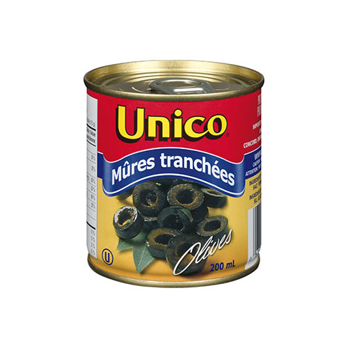 Olives noires tranchées Unico (24x200ml)