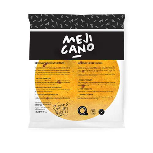Tortillas orange-mandarine 12" (6x12un)