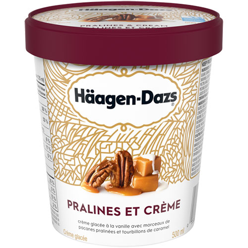 Crème glacée Häagen-Dazs pralines et crème