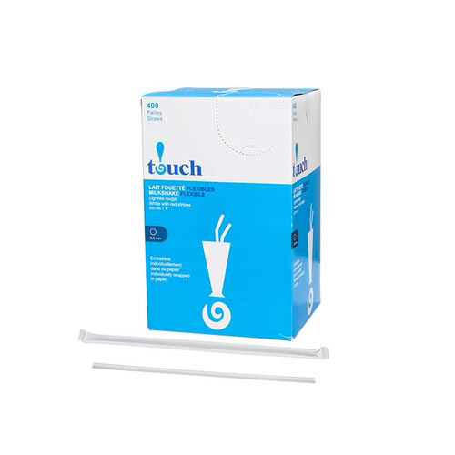 Pailles enveloppées 8" (400un)