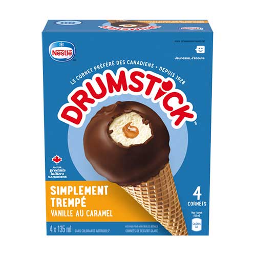 Drumstick vanille-caramel trempé