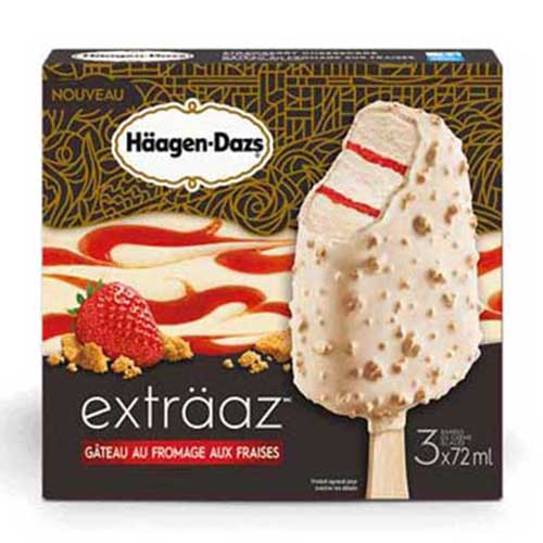 Häagen-Dazs Extraaz Gâteau au fromage et fraise