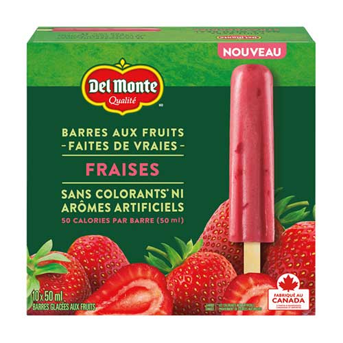DelMonte pops glacés aux fraises 8x(10x50ml)