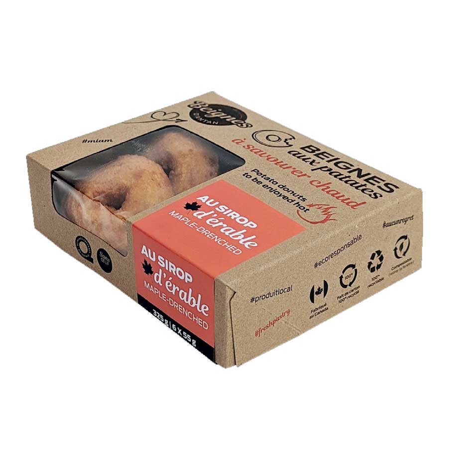 Beignes à l'érable Délices d'Antan en boîte carton