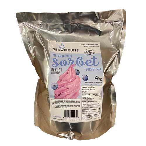 Mélange à sorbet aux bleuets