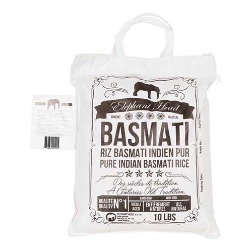 Riz basmati éléphant 4.54kg