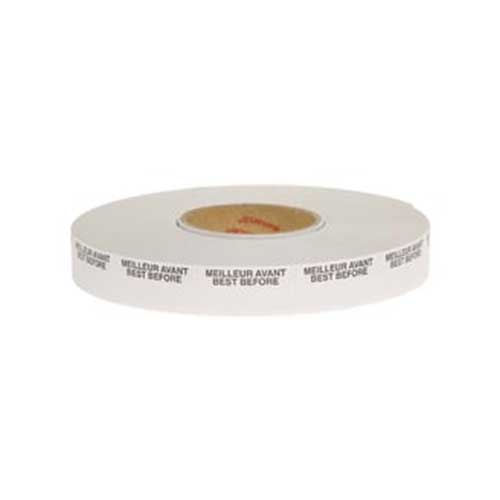 Étiquette blanche date d'expiration